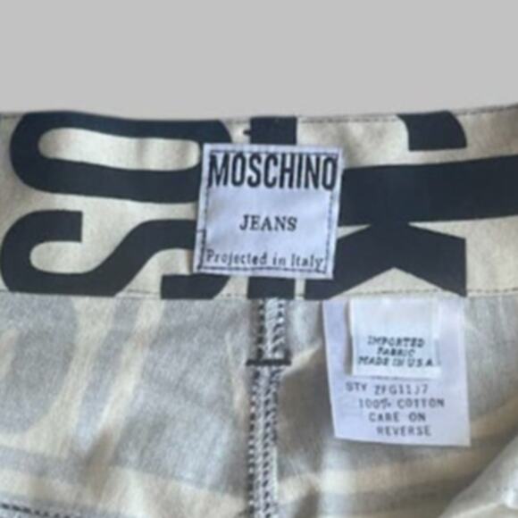 Moschino Jeans Black/Off White Skirt | Size 2 - Picture 6 of 7